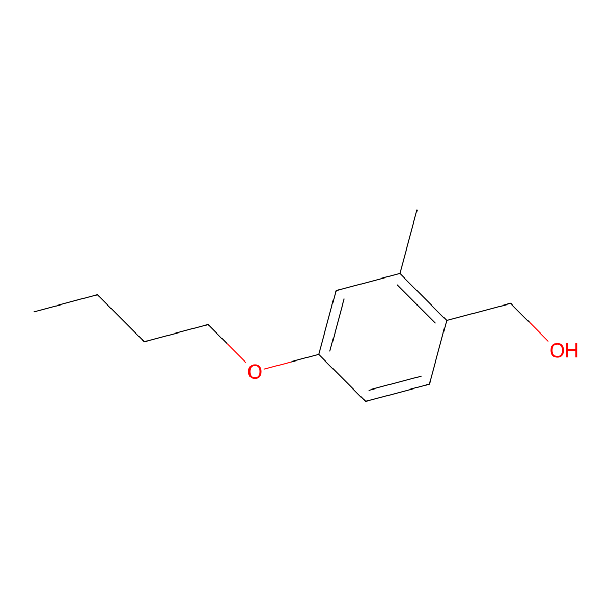 (4-Butoxy-2-methylphenyl)methanol molecular structure, CAS 1443341-97-6