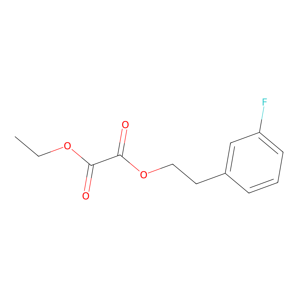 O2-Ethyl O1-[2-(3-fluorophenyl)ethyl] oxalate molecular structure, CAS 1443342-01-5