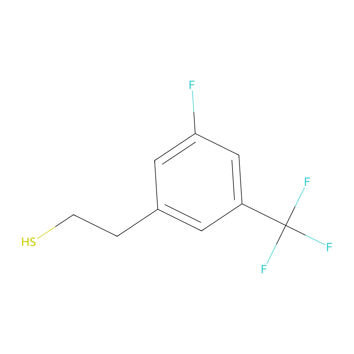 2-[3-Fluoro-5-(trifluoromethyl)phenyl]ethanethiol molecular structure, CAS 1443342-05-9