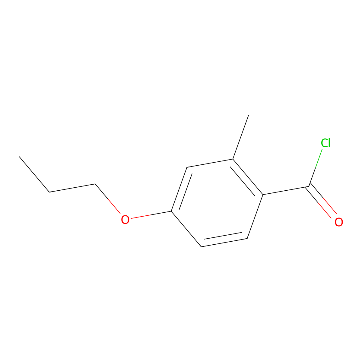 2-Methyl-4-n-propoxybenzoyl chloride molecular structure, CAS 1443342-20-8