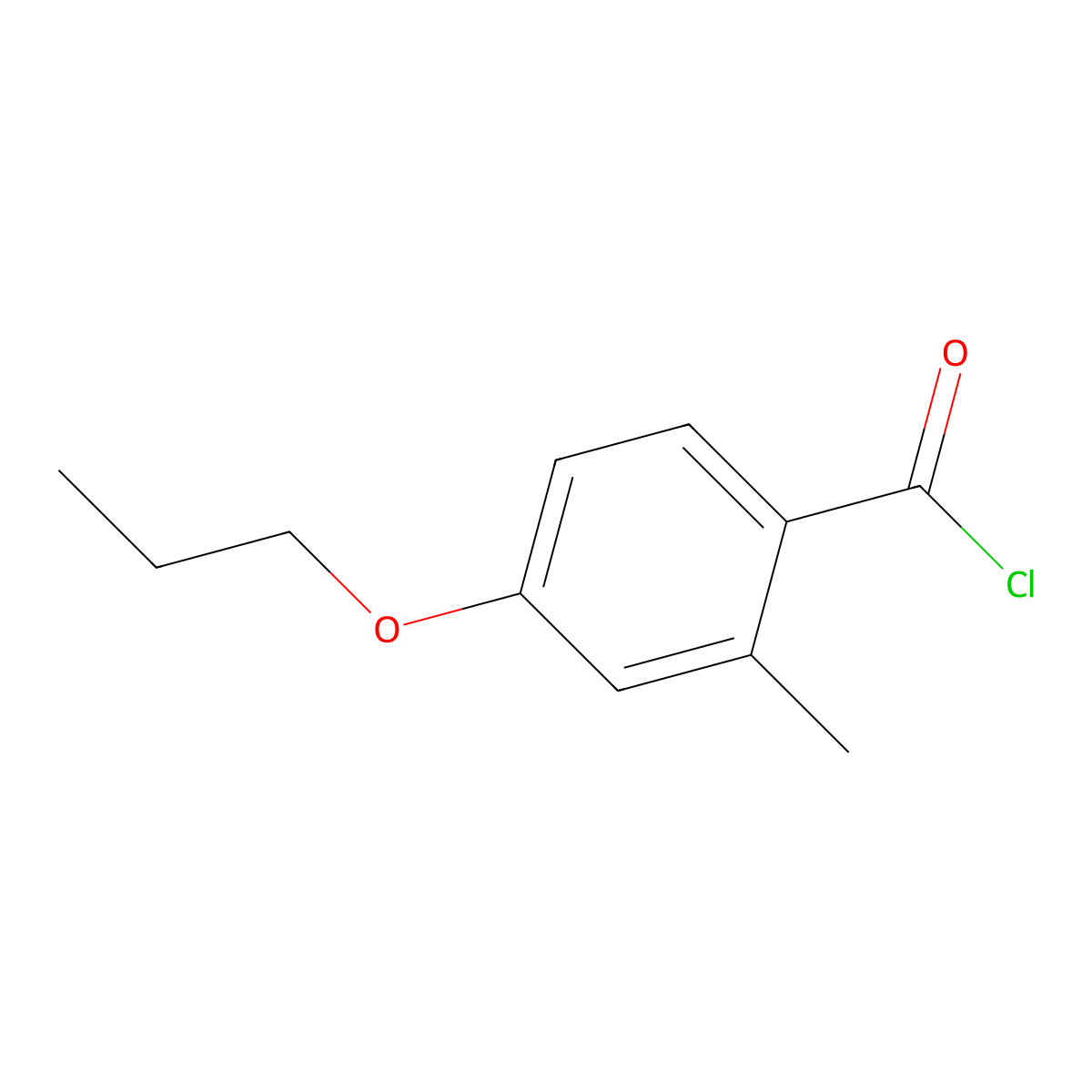 2-Methyl-4-n-propoxybenzoyl chloride molecular structure, CAS 1443342-20-8