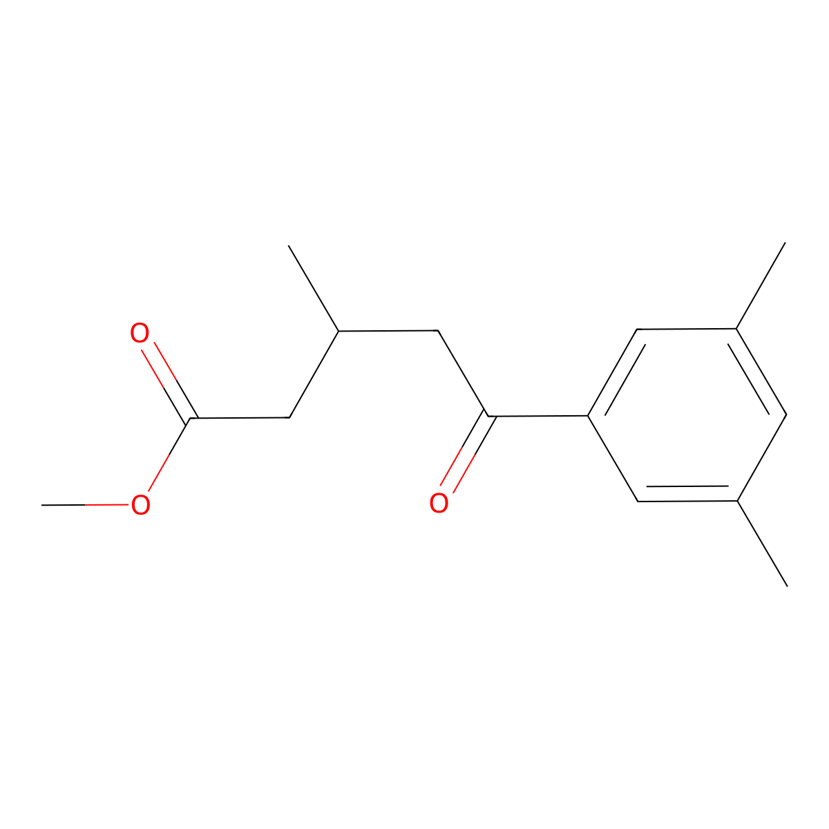 Methyl 5-(3,5-dimethylphenyl)-3-methyl-5-oxovalerate molecular structure, CAS 1443342-35-5