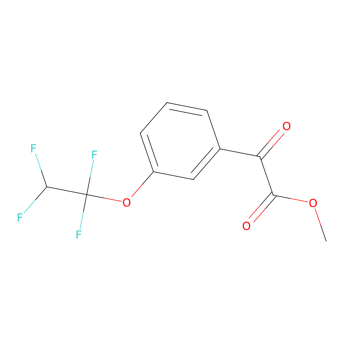 Oxo-[3-(1,1,2,2-tetrafluoro-ethoxy)-phenyl]-acetic acid methyl ester molecular structure, CAS 1443342-40-2