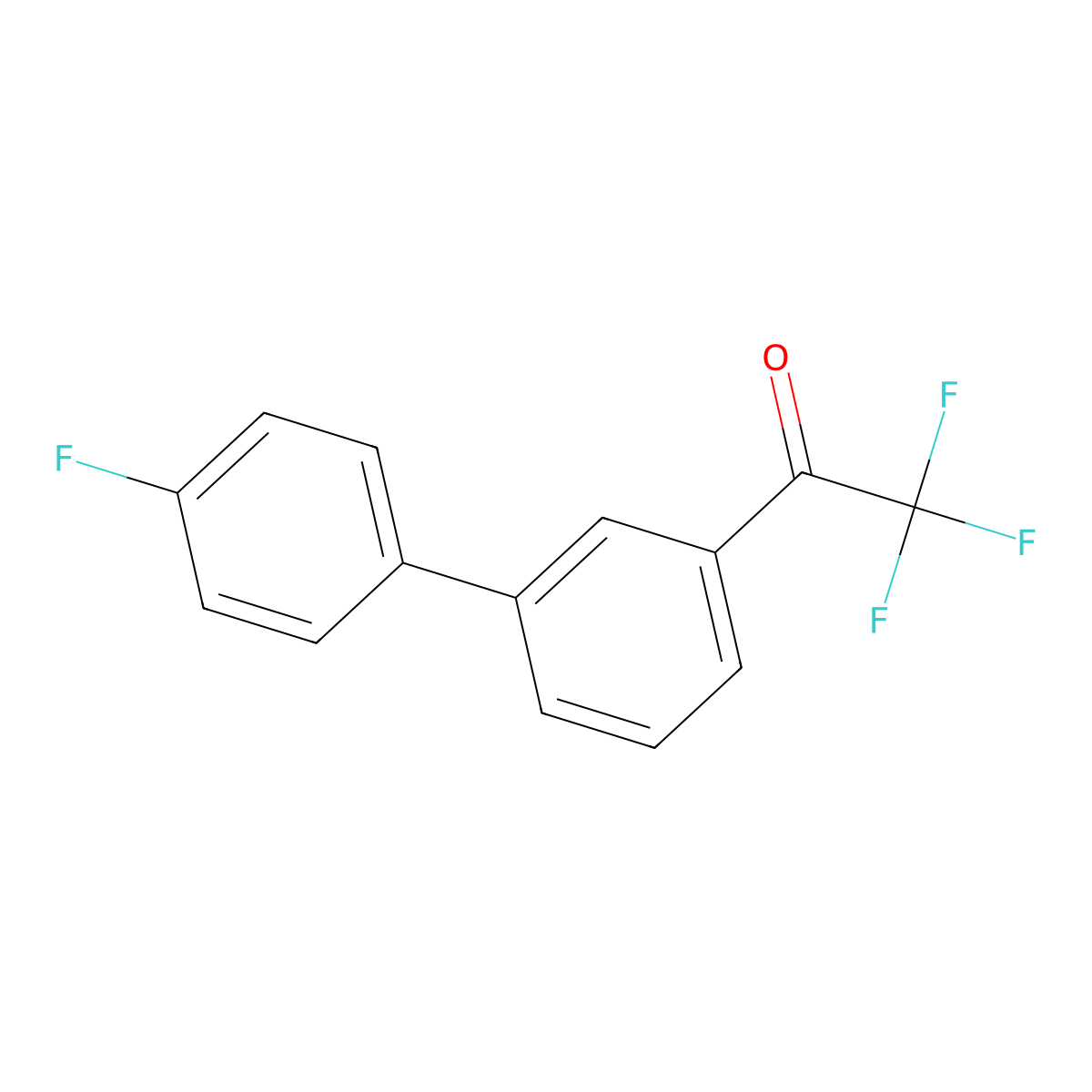 3'-(4-Fluorophenyl)-2,2,2-trifluoroacetophenone molecular structure, CAS 1443342-44-6