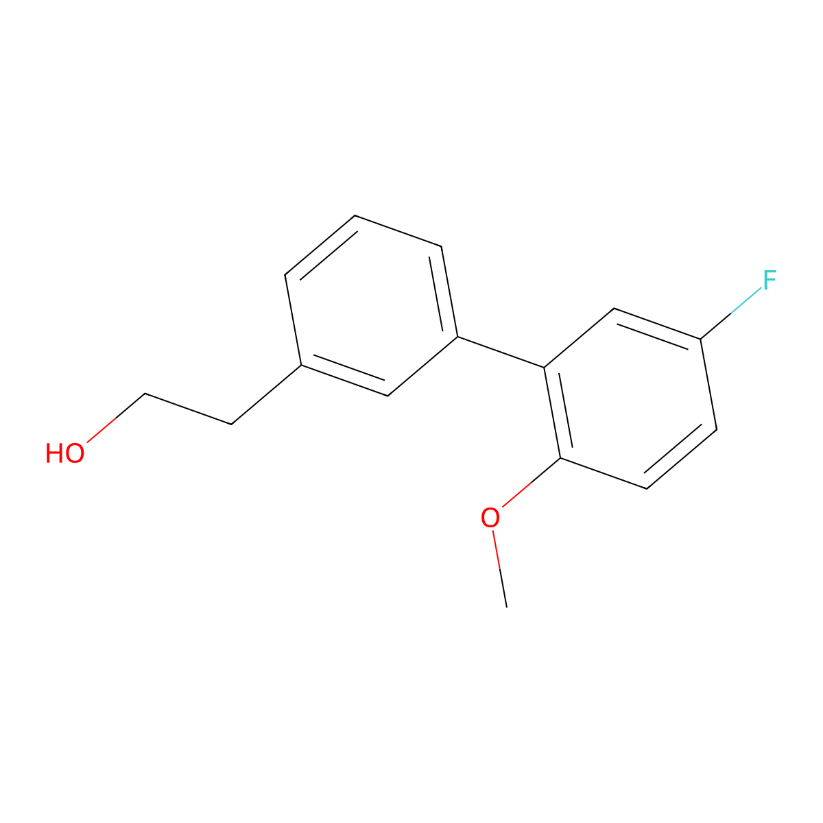 3-(3-Fluoro-6-methoxyphenyl)phenethyl alcohol molecular structure, CAS 1443342-46-8