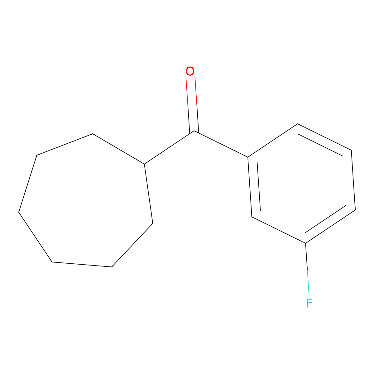 3-Fluorophenyl cycloheptyl ketone molecular structure, CAS 1443342-55-9