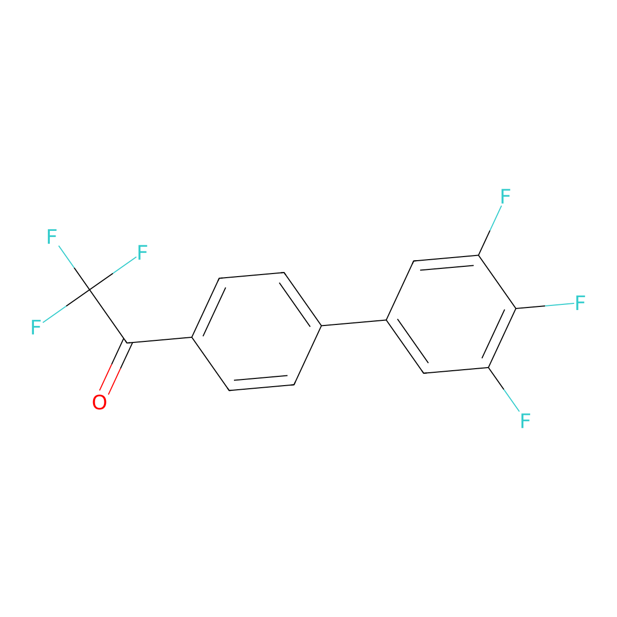 2,2,2-Trifluoro-1-[4-(3,4,5-trifluorophenyl)phenyl]ethanone molecular structure, CAS 1443342-56-0