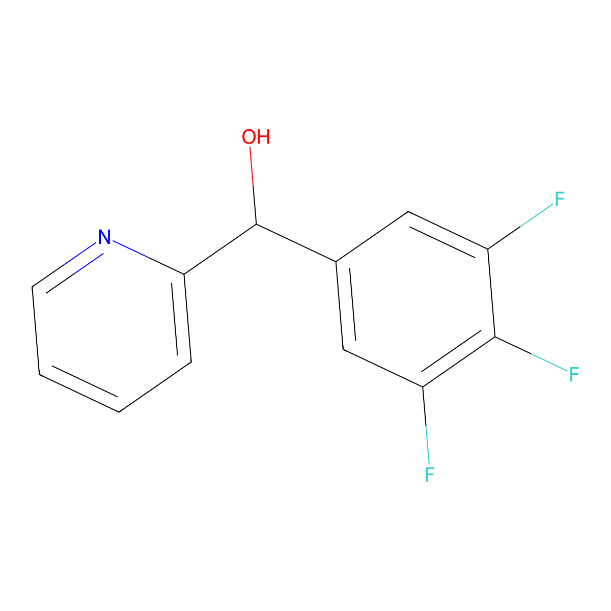 2-Pyridyl-(3,4,5-trifluorophenyl)methanol molecular structure, CAS 1443342-57-1