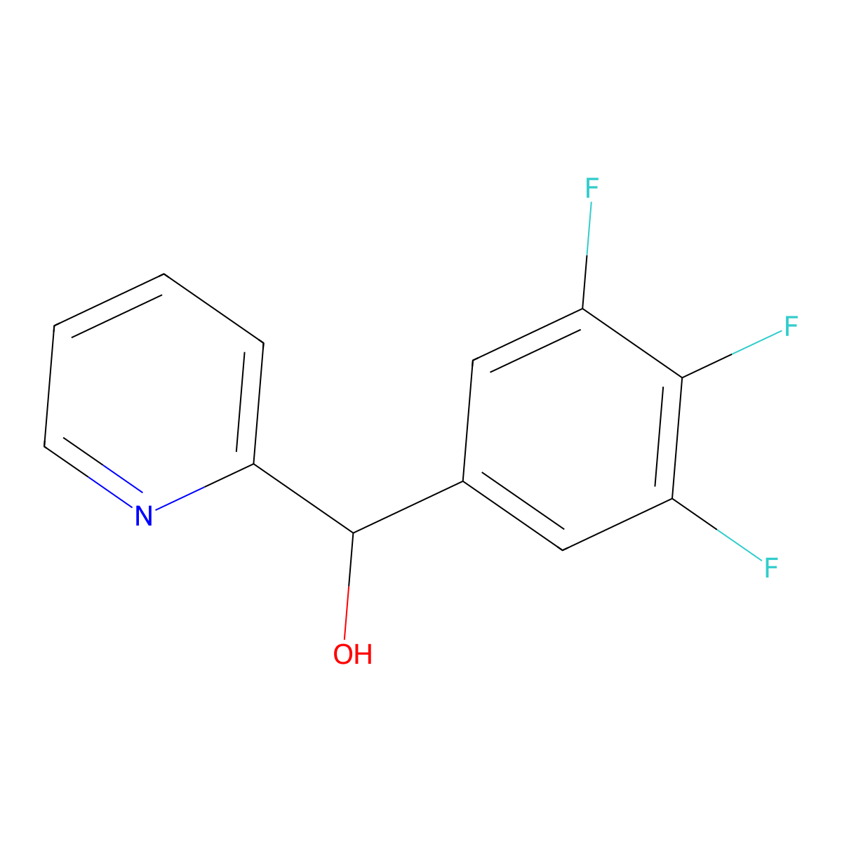 2-Pyridyl-(3,4,5-trifluorophenyl)methanol molecular structure, CAS 1443342-57-1
