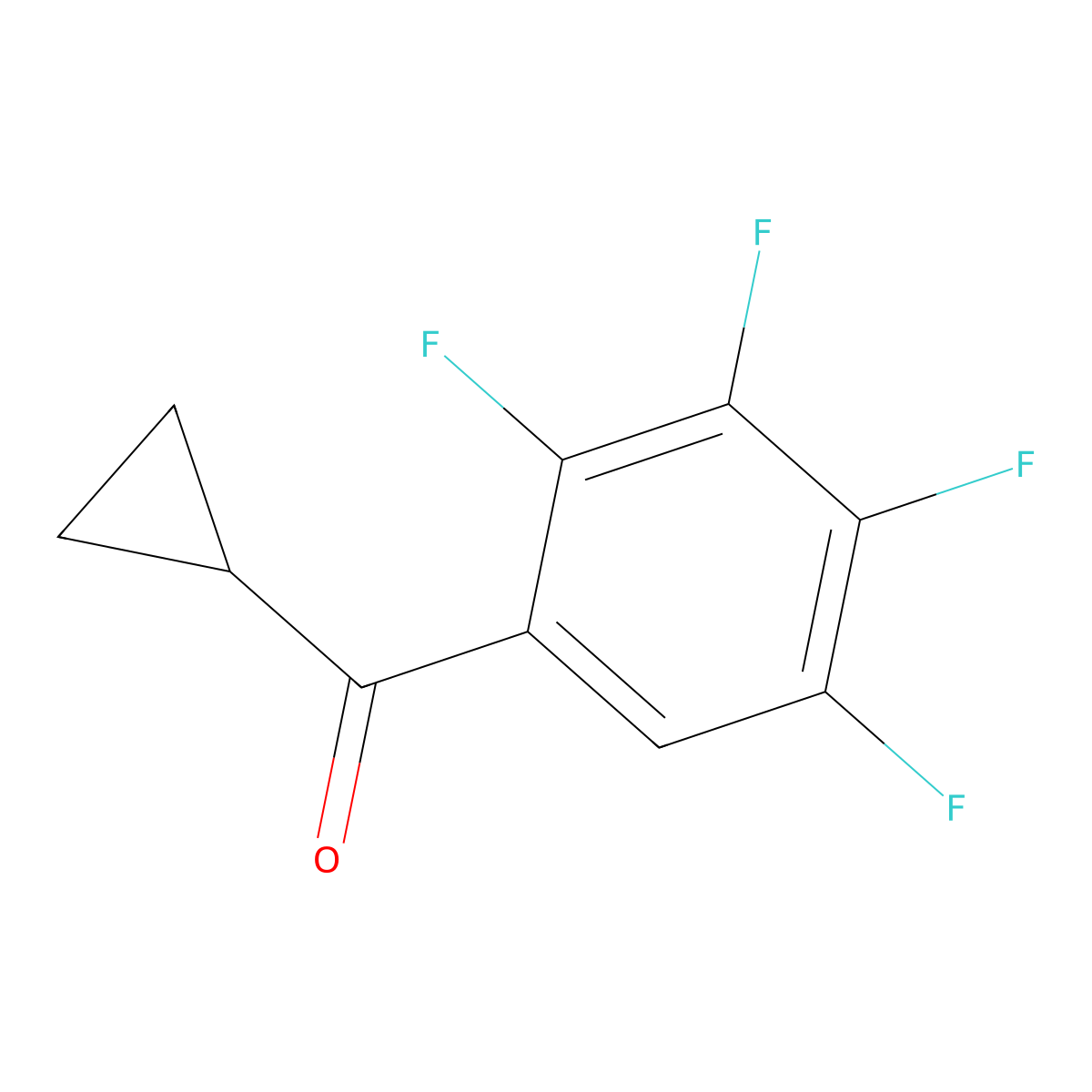 2,3,4,5-Tetrafluorophenyl cyclopropyl ketone molecular structure, CAS 1443342-66-2