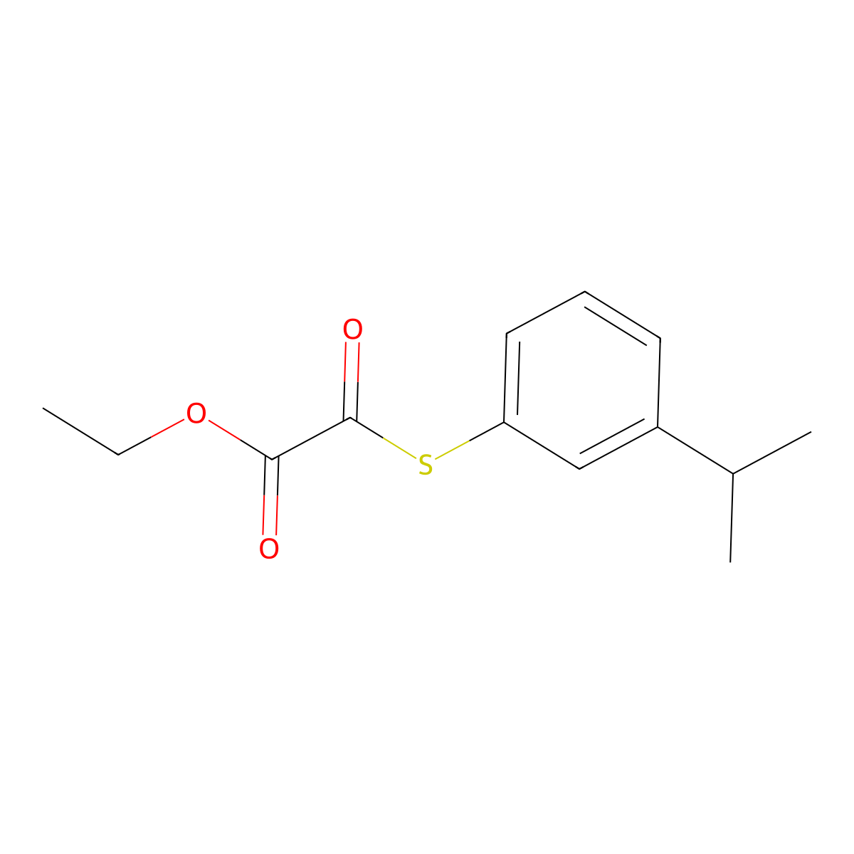 Ethyl 2-((3-isopropylphenyl)thio)-2-oxoacetate molecular structure, CAS 1443342-84-4