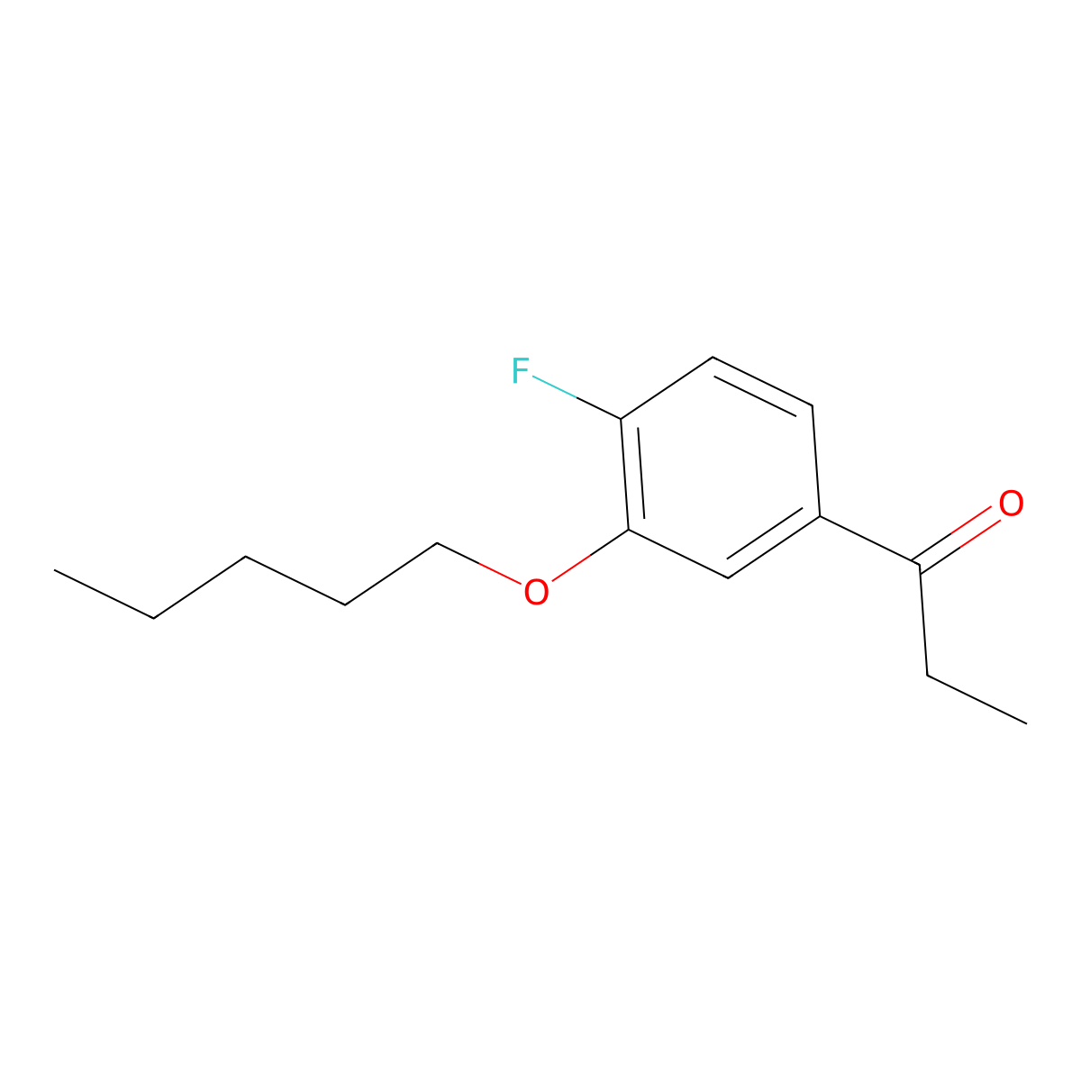 1-(4-Fluoro-3-(pentyloxy)phenyl)propan-1-one molecular structure, CAS 1443342-89-9