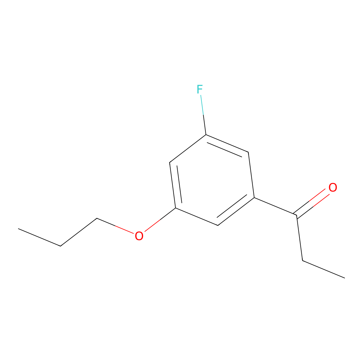 5'-Fluoro-3'-n-propoxypropiophenone molecular structure, CAS 1443343-04-1