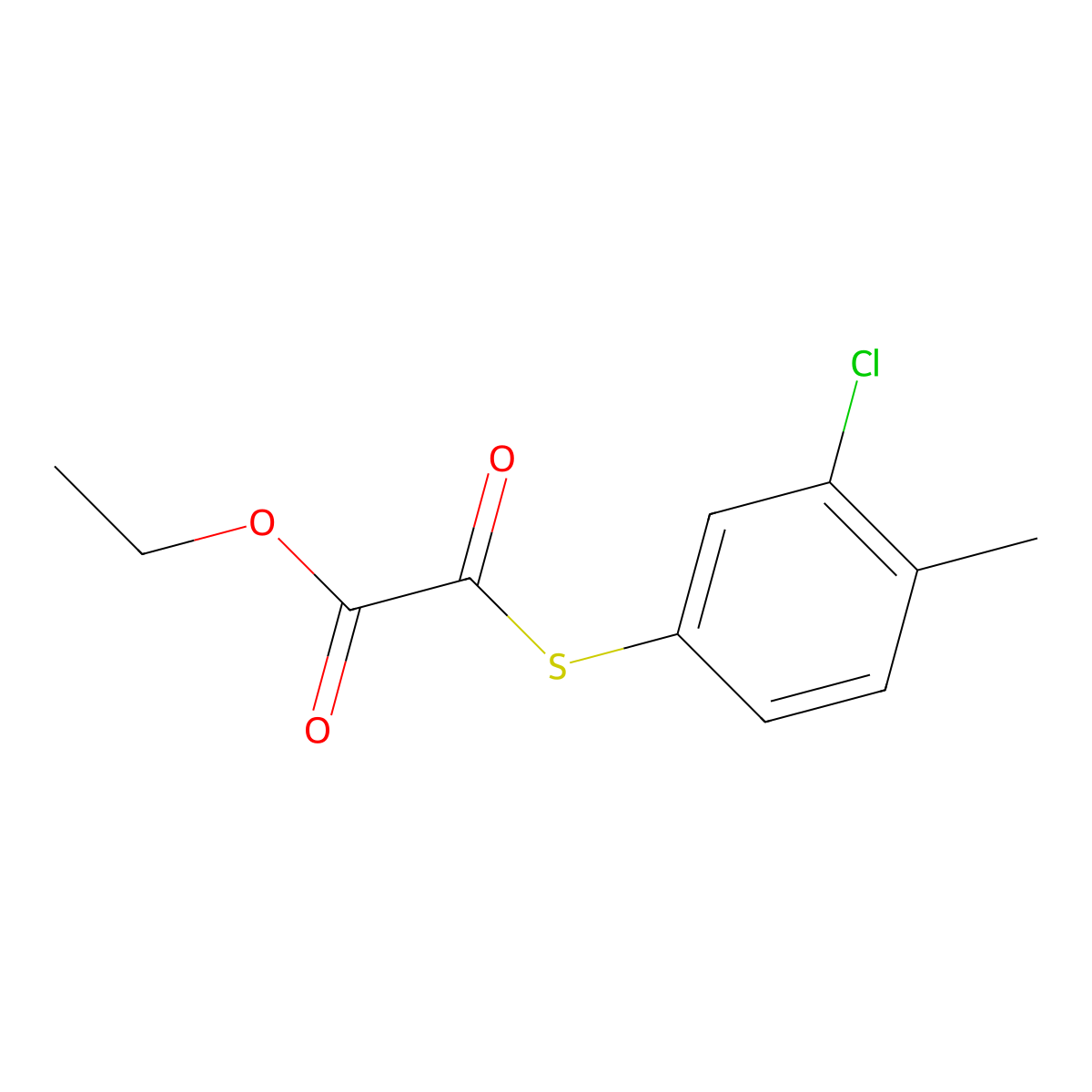 Ethyl 2-((3-chloro-4-methylphenyl)thio)-2-oxoacetate molecular structure, CAS 1443343-05-2