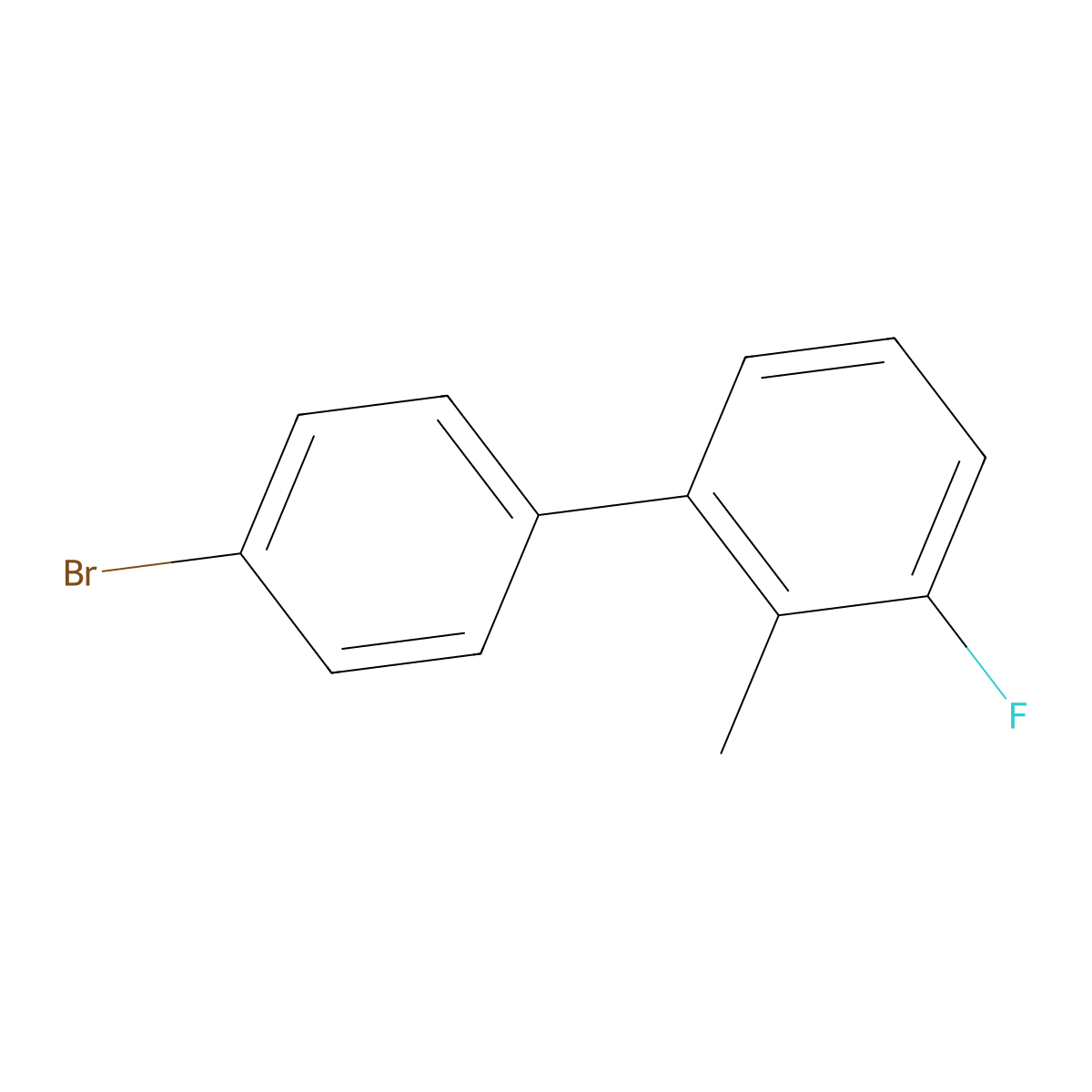 4-Bromo-3'-fluoro-2'-methylbiphenyl molecular structure, CAS 1443343-15-4