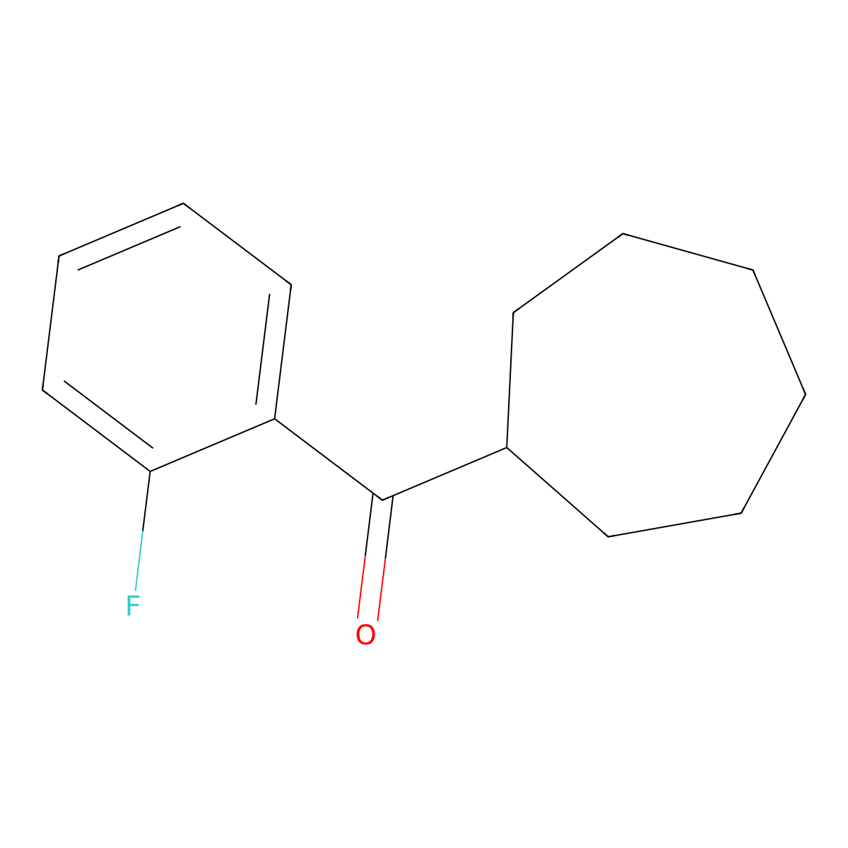 2-Fluorophenyl cycloheptyl ketone molecular structure, CAS 1443343-23-4