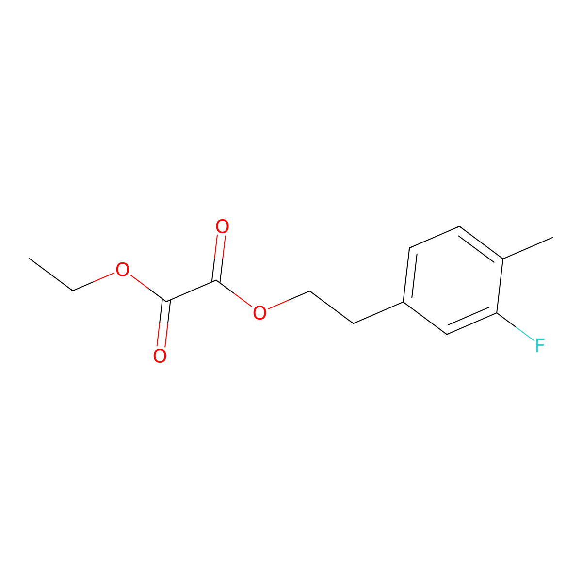 O2-Ethyl O1-[2-(3-fluoro-4-methylphenyl)ethyl] oxalate molecular structure, CAS 1443343-24-5