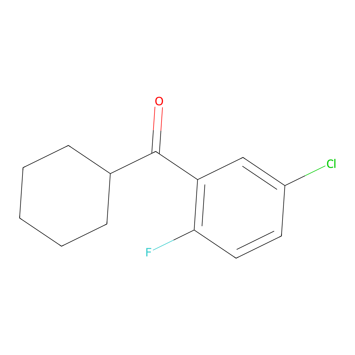 (5-Chloro-2-fluorophenyl)(cyclohexyl)methanone molecular structure, CAS 1443343-26-7