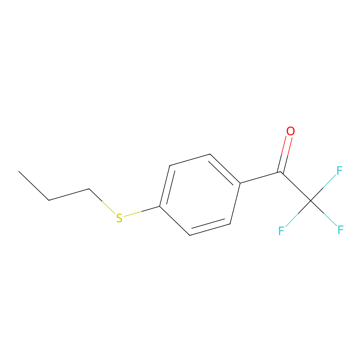4'-(n-Propylthio)-2,2,2-trifluoroacetophenone molecular structure, CAS 1443343-29-0