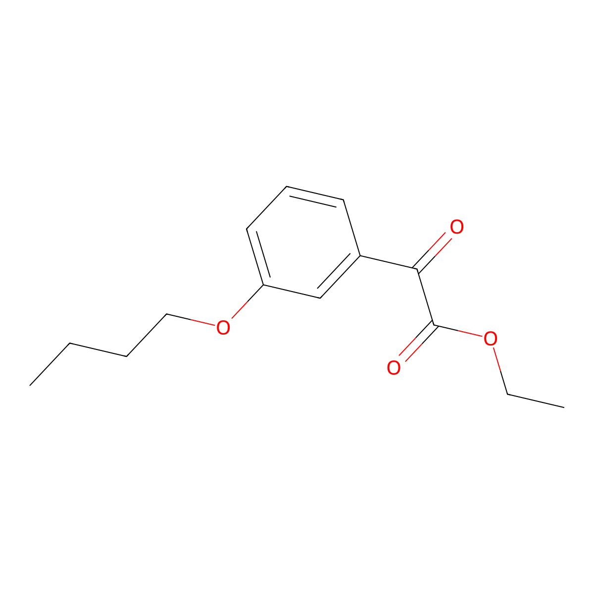 Ethyl 3-n-butoxybenzoylformate molecular structure, CAS 1443343-30-3
