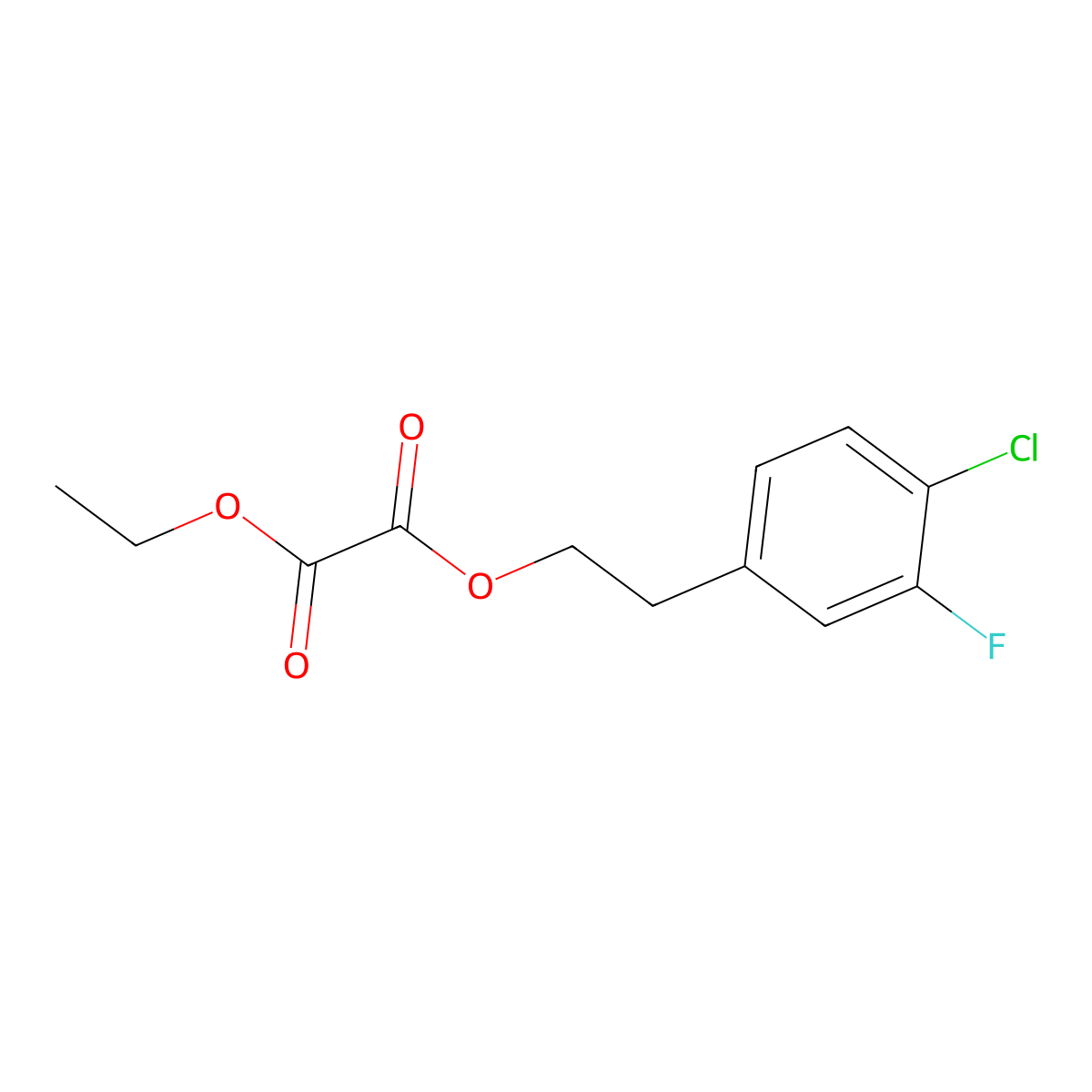 O1-[2-(4-Chloro-3-fluorophenyl)ethyl] O2-ethyl oxalate molecular structure, CAS 1443343-31-4