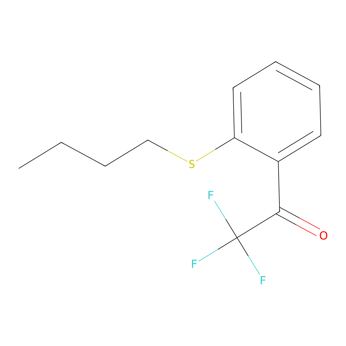 2'-(n-Butylthio)-2,2,2-trifluoroacetophenone molecular structure, CAS 1443343-32-5