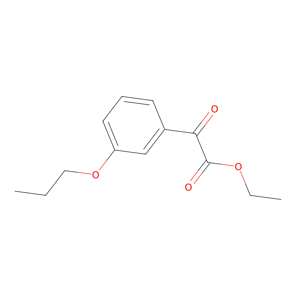 Ethyl 2-oxo-2-(3-propoxyphenyl)acetate molecular structure, CAS 1443343-39-2
