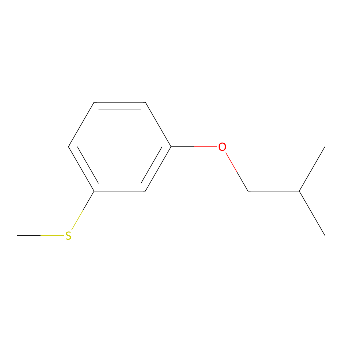 3-iso-Butoxyphenyl methyl sulfide molecular structure, CAS 1443343-40-5