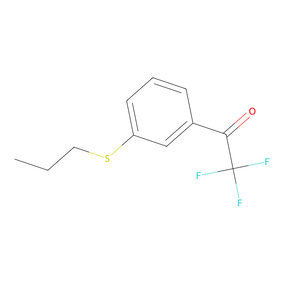 3'-(n-Propylthio)-2,2,2-trifluoroacetophenone molecular structure, CAS 1443343-47-2