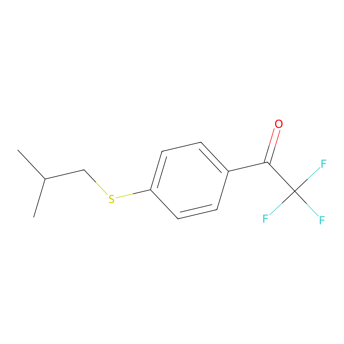 4'-(iso-Butylthio)-2,2,2-trifluoroacetophenone molecular structure, CAS 1443343-52-9