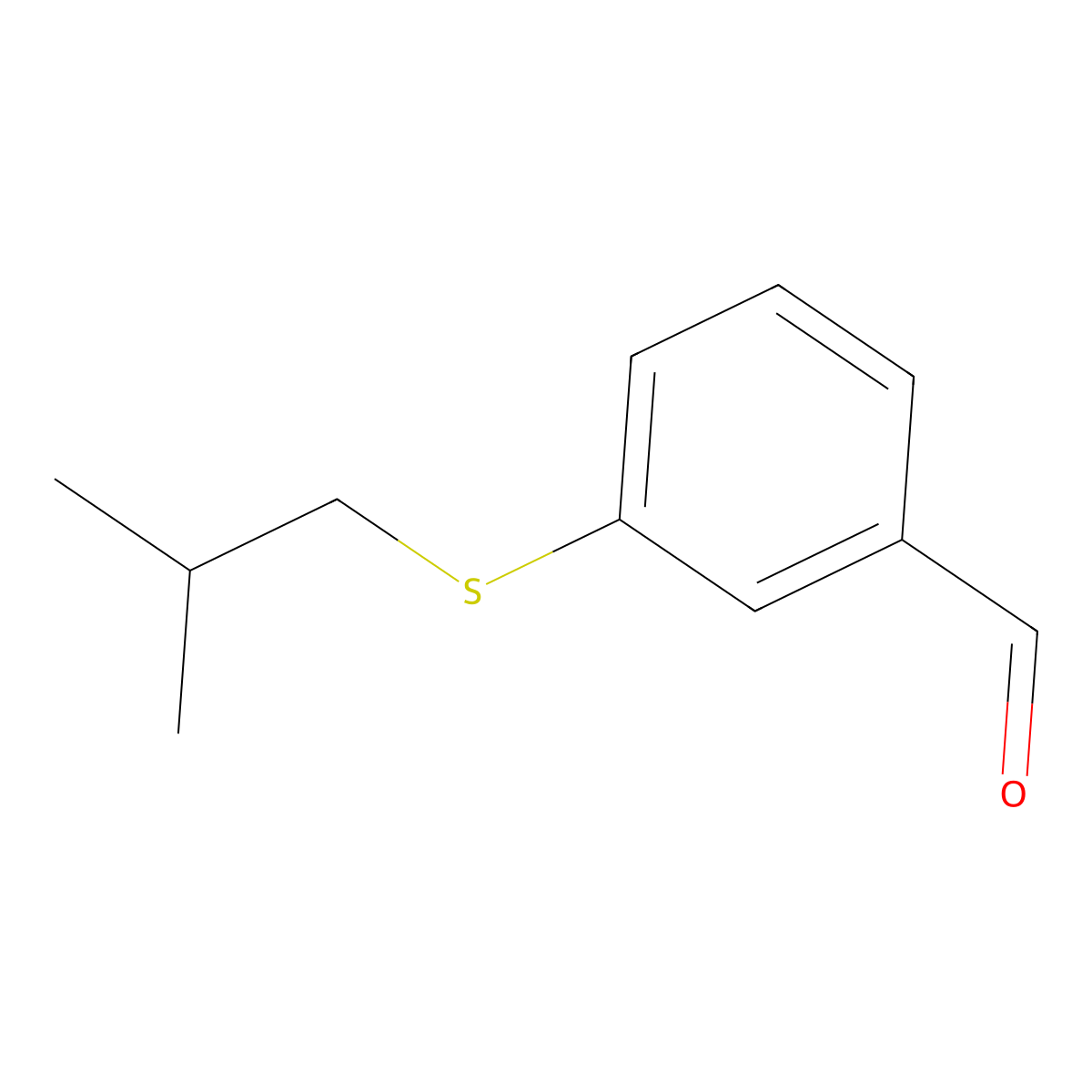 3-(Isobutylthio)benzaldehyde molecular structure, CAS 1443343-56-3