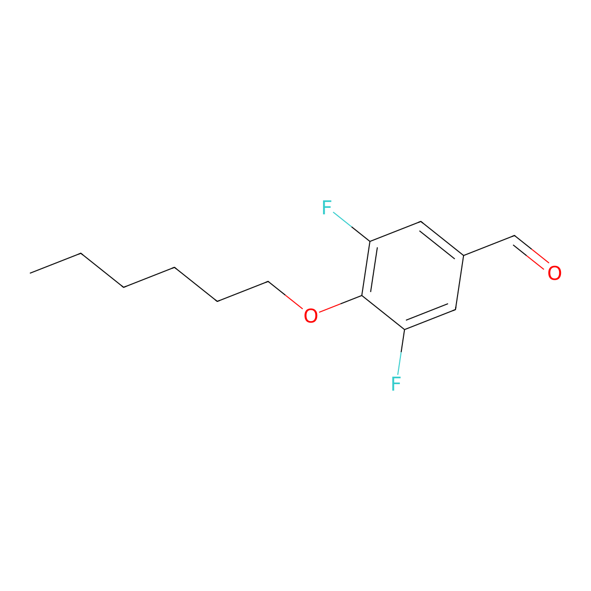 3,5-Difluoro-4-(hexyloxy)benzaldehyde molecular structure, CAS 1443343-64-3