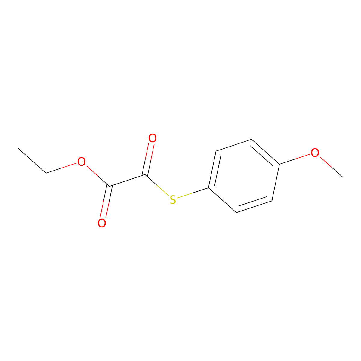 Ethyl 2-(4-methoxyphenyl)sulfanyl-2-oxo-acetate molecular structure, CAS 1443343-74-5