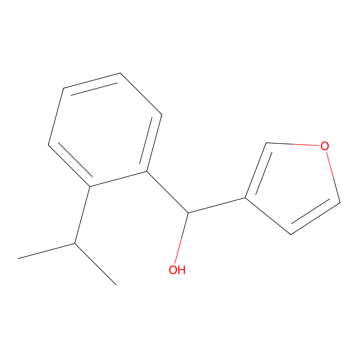 Furan-3-yl(2-isopropylphenyl)methanol molecular structure, CAS 1443343-79-0