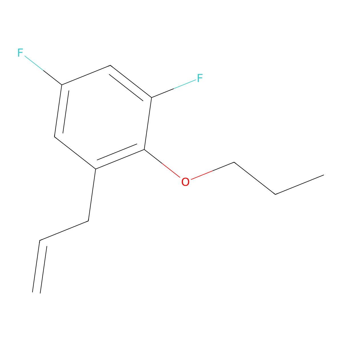 1-Allyl-3,5-difluoro-2-propoxybenzene molecular structure, CAS 1443343-80-3