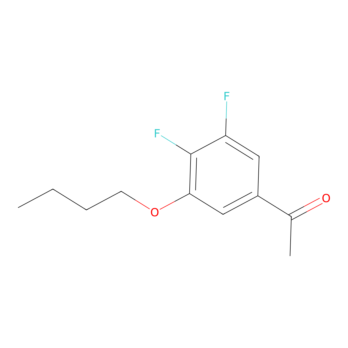 3'-n-Butoxy-4',5'-difluoroacetophenone molecular structure, CAS 1443343-89-2
