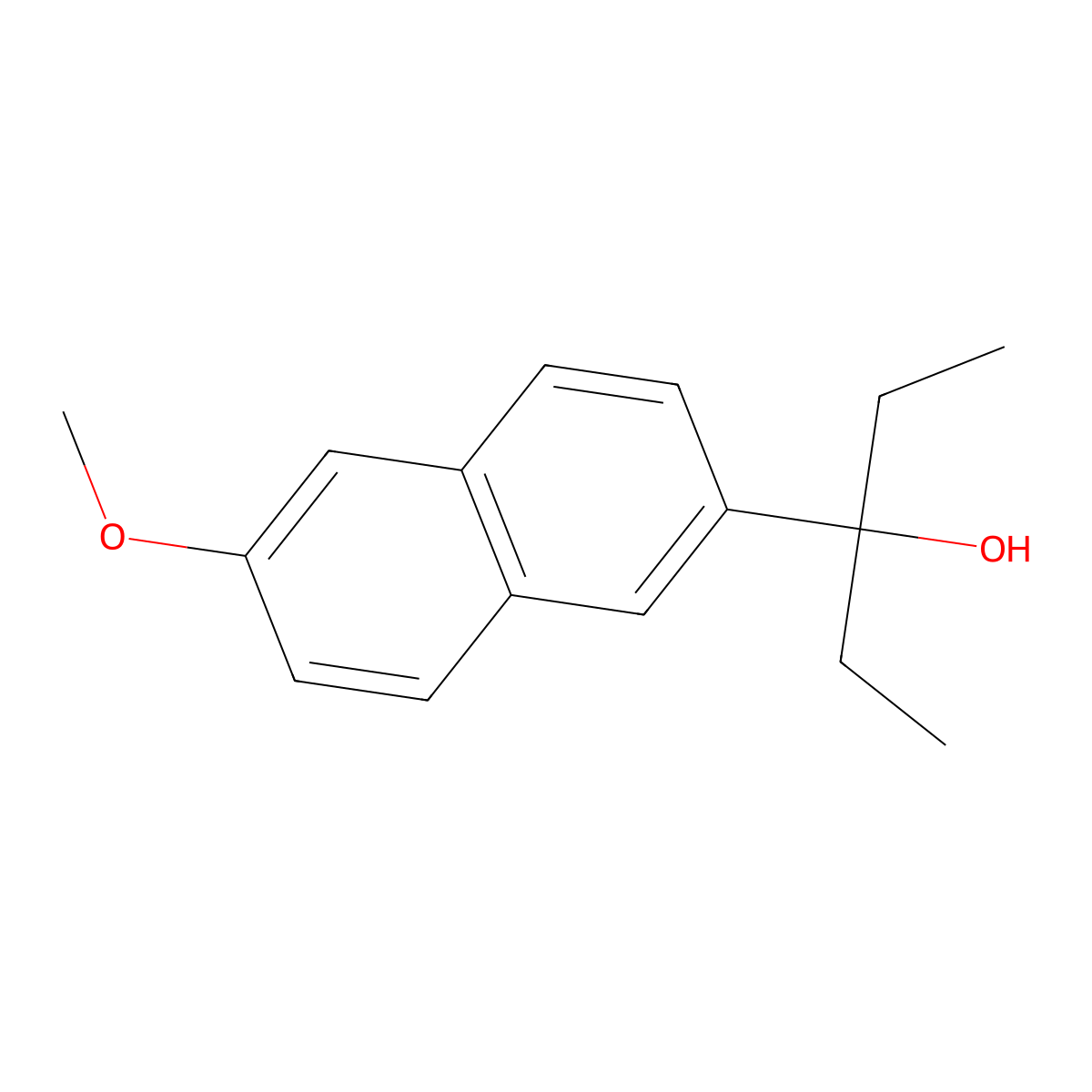 3-(6-Methoxy-2-naphthyl)-3-pentanol molecular structure, CAS 1443343-91-6