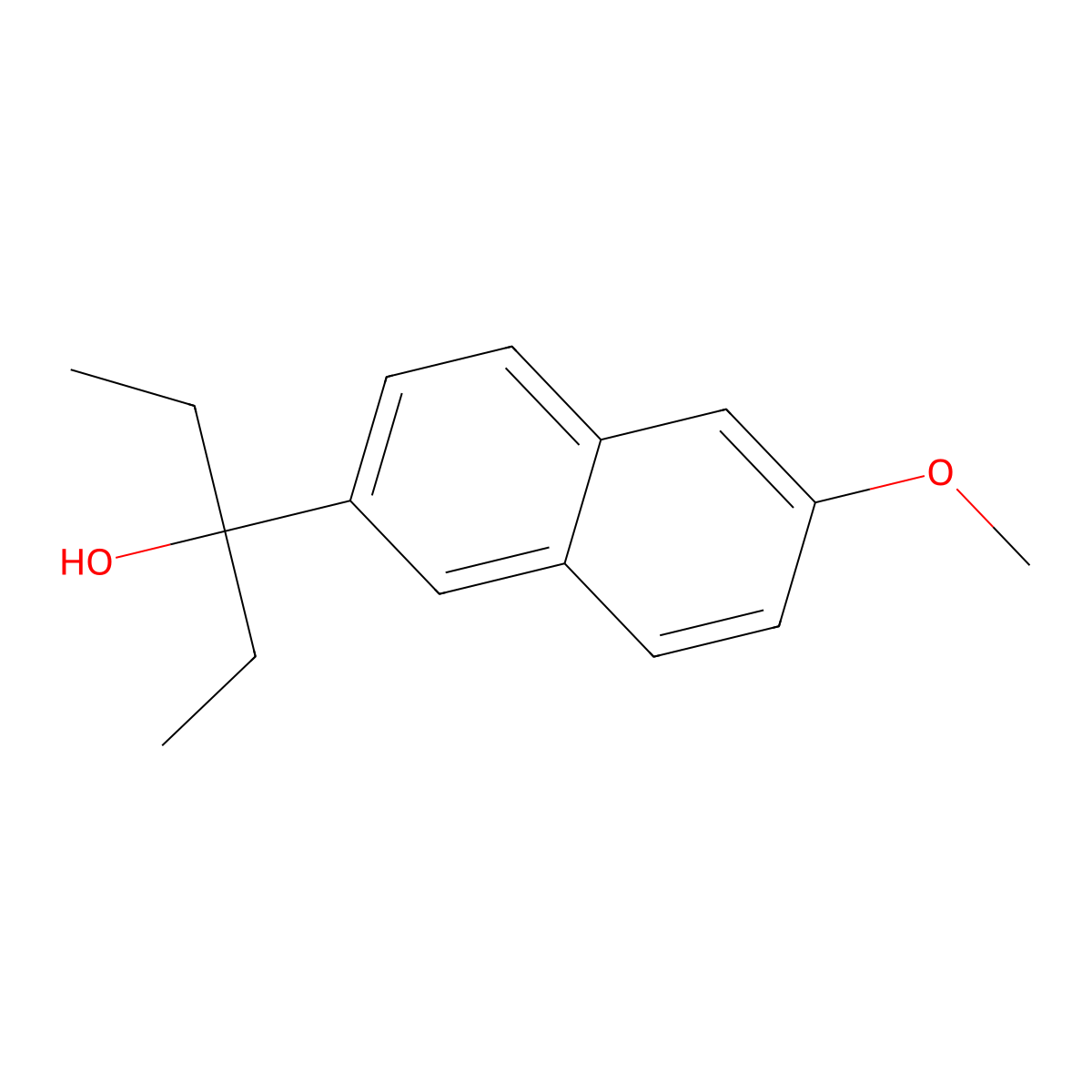 3-(6-Methoxy-2-naphthyl)-3-pentanol molecular structure, CAS 1443343-91-6
