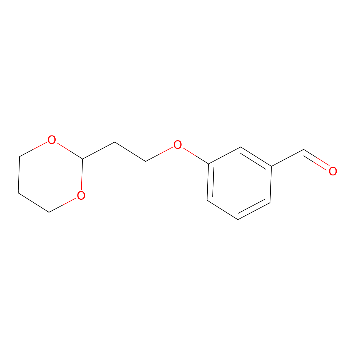 3-[2-(1,3-Dioxan-2-yl)ethoxy]benzaldehyde molecular structure, CAS 1443343-92-7