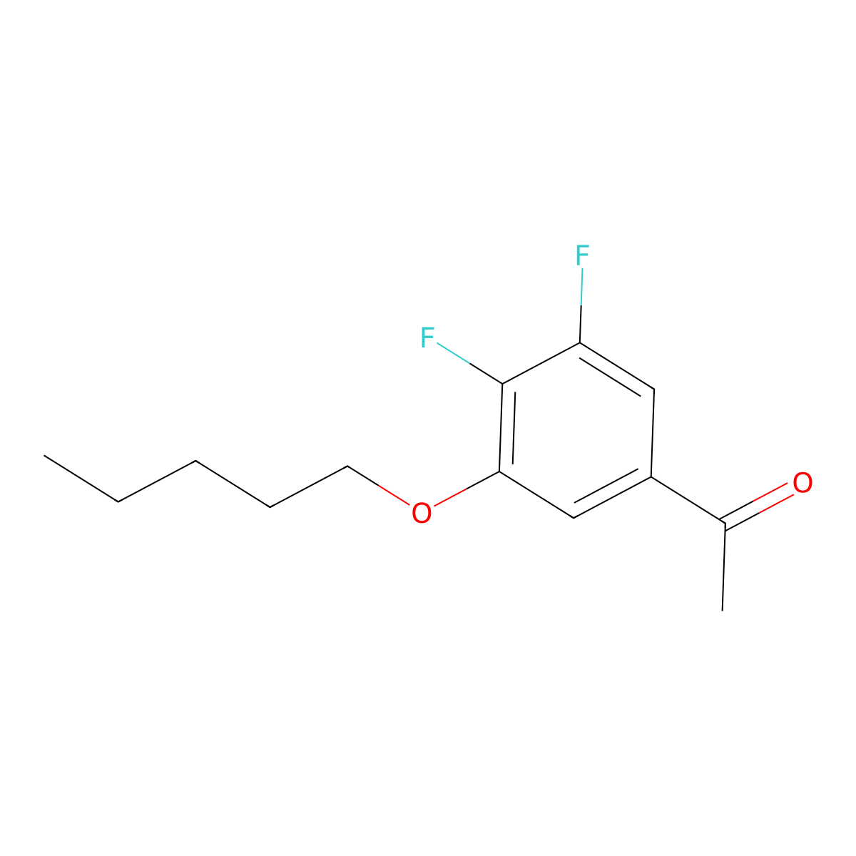 1-(3,4-Difluoro-5-(pentyloxy)phenyl)ethanone molecular structure, CAS 1443343-95-0