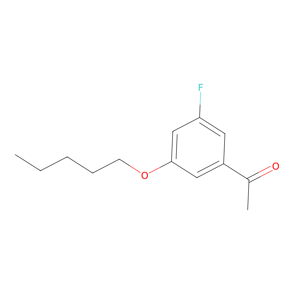 1-(3-Fluoro-5-(pentyloxy)phenyl)ethanone molecular structure, CAS 1443343-96-1