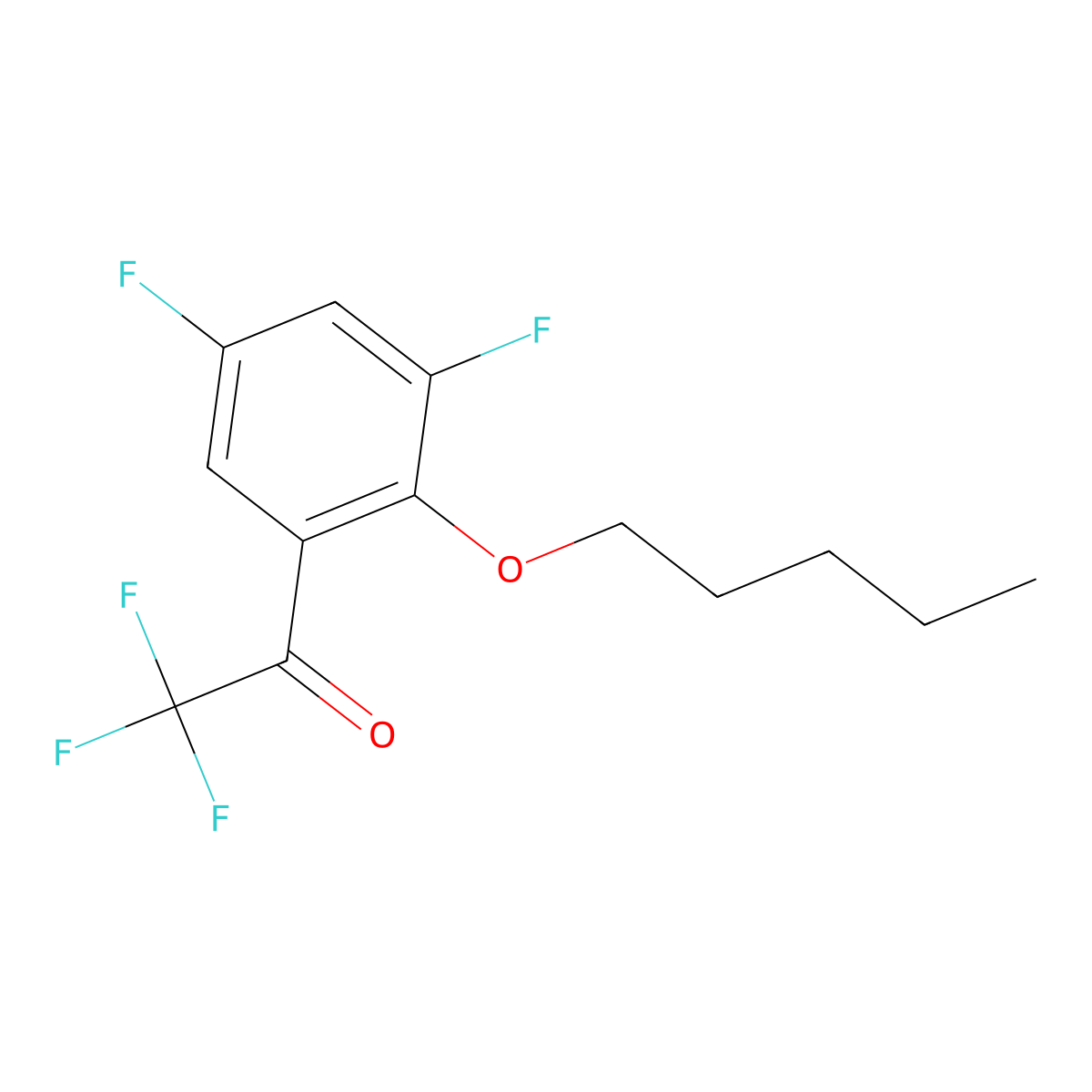 2'-Pentoxy-2,2,2,3',5'-pentafluoroacetophenone molecular structure, CAS 1443344-00-0