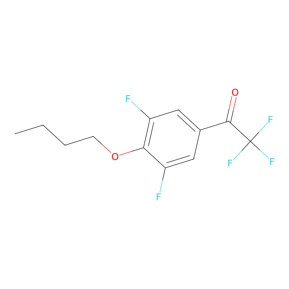 1-(4-Butoxy-3,5-difluorophenyl)-2,2,2-trifluoroethanone molecular structure, CAS 1443344-05-5