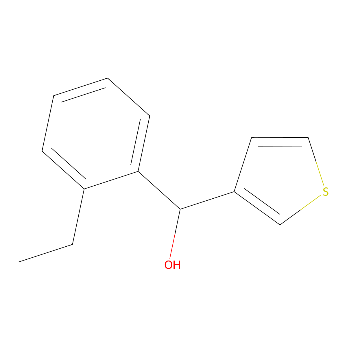 2-Ethylphenyl-(3-thienyl)methanol molecular structure, CAS 1443344-07-7