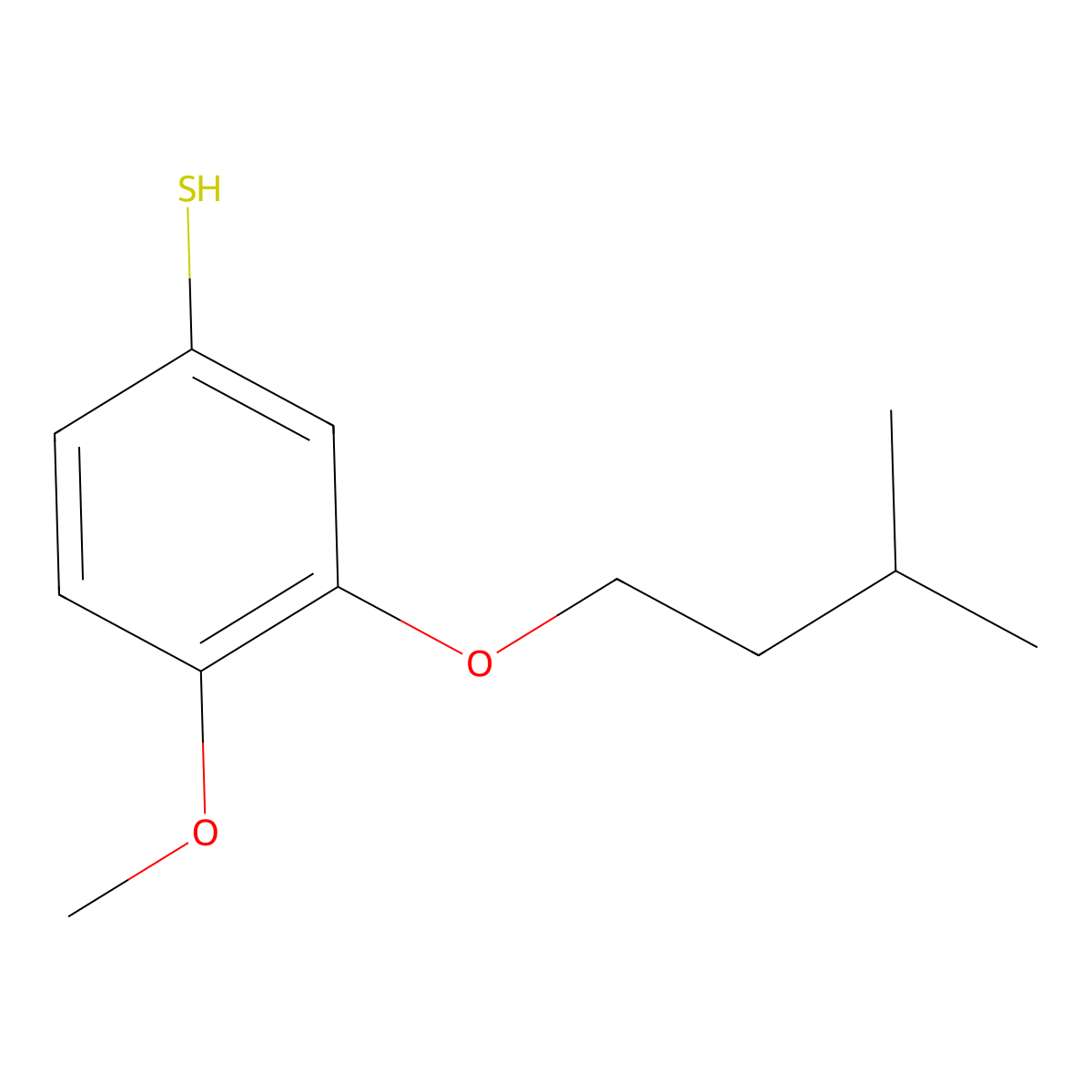 4-Methoxy-3-iso-pentoxythiophenol molecular structure, CAS 1443344-08-8