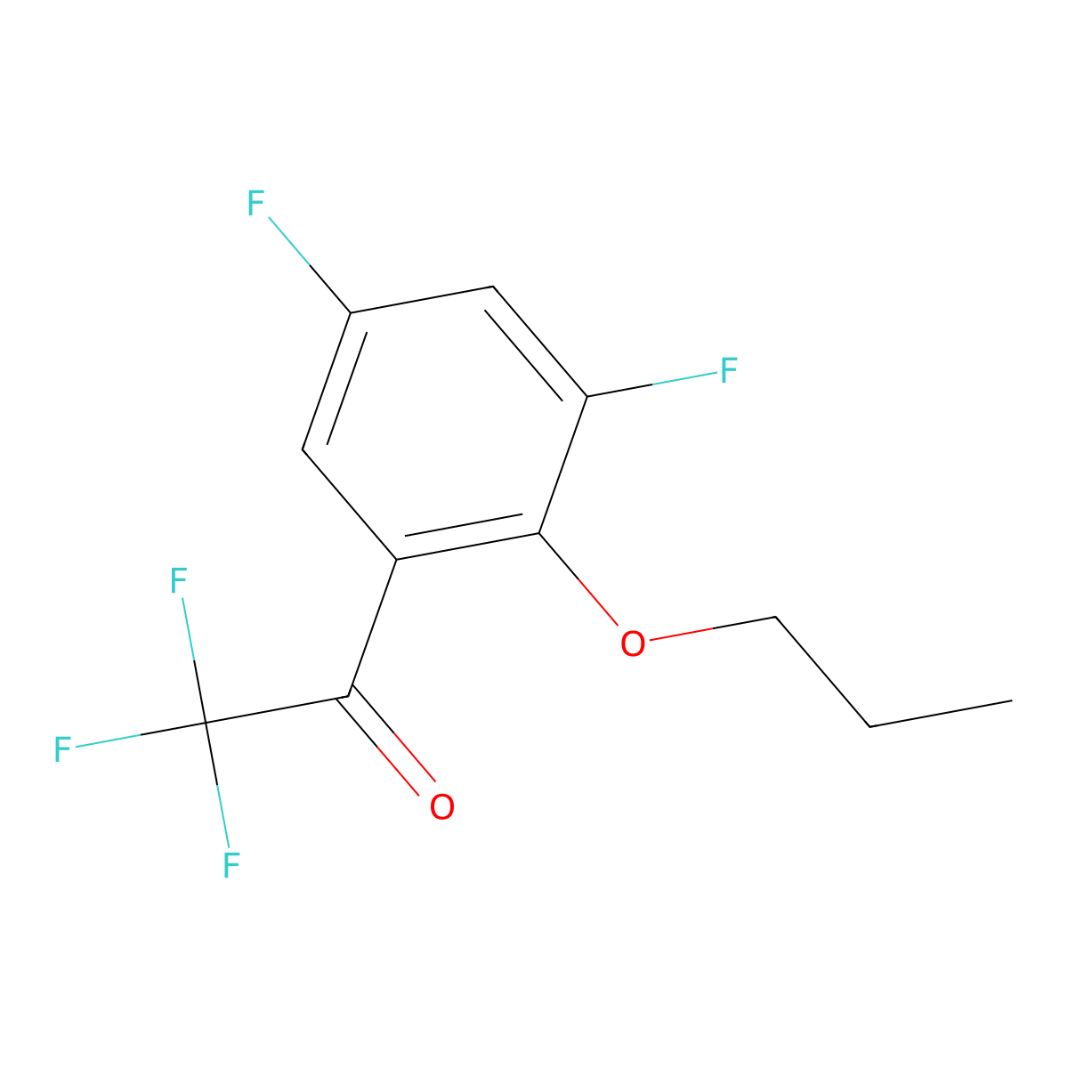 1-(3,5-Difluoro-2-propoxyphenyl)-2,2,2-trifluoroethanone molecular structure, CAS 1443344-11-3