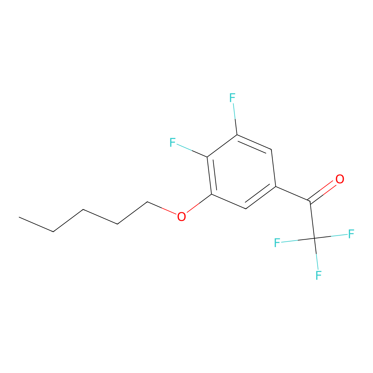 1-(3,4-Difluoro-5-(pentyloxy)phenyl)-2,2,2-trifluoroethanone molecular structure, CAS 1443344-15-7