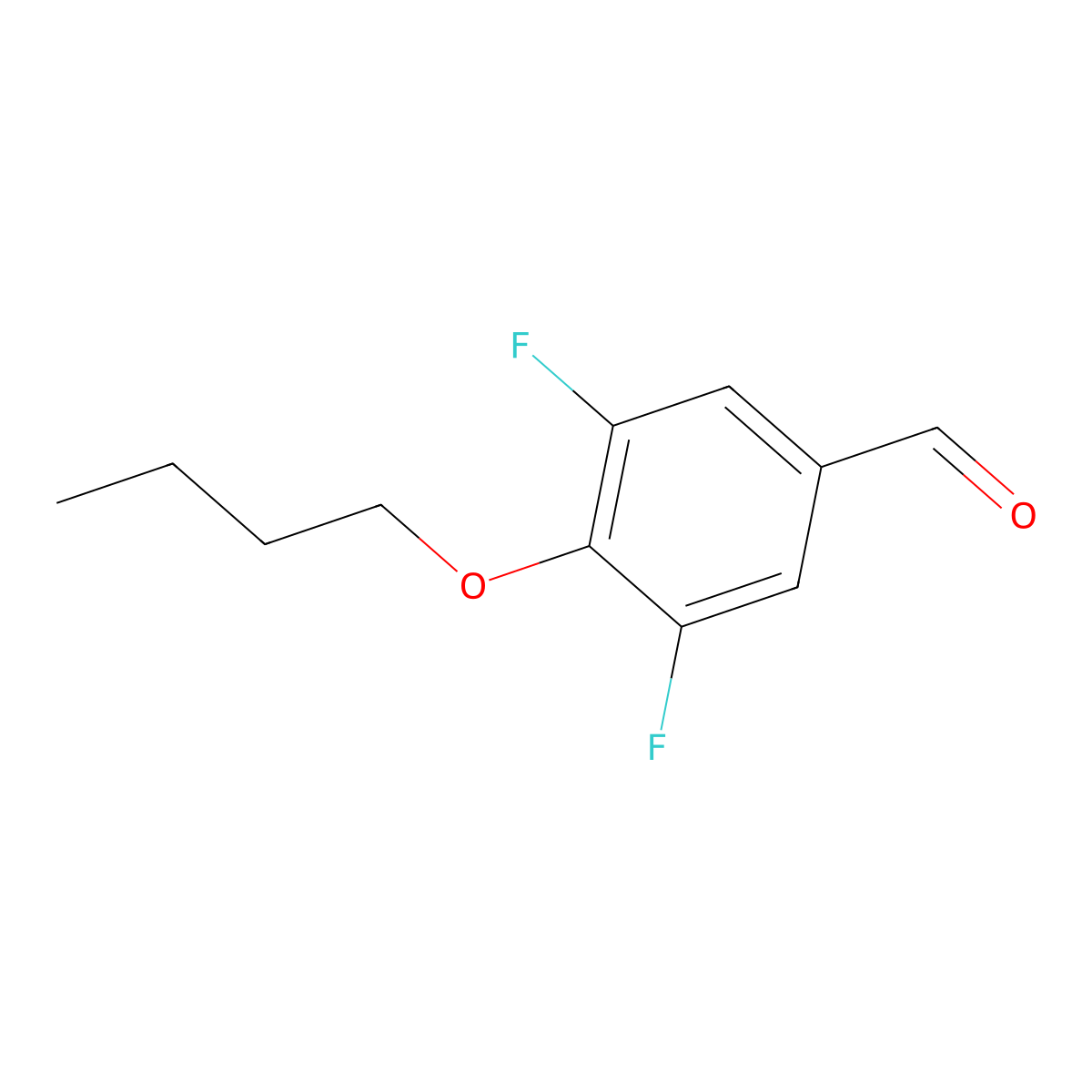 4-Butoxy-3,5-difluorobenzaldehyde molecular structure, CAS 1443344-17-9