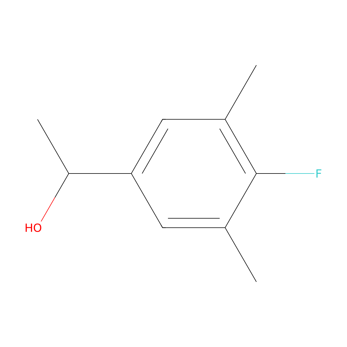 1-(4-Fluoro-3,5-dimethylphenyl)ethanol molecular structure, CAS 1443344-18-0