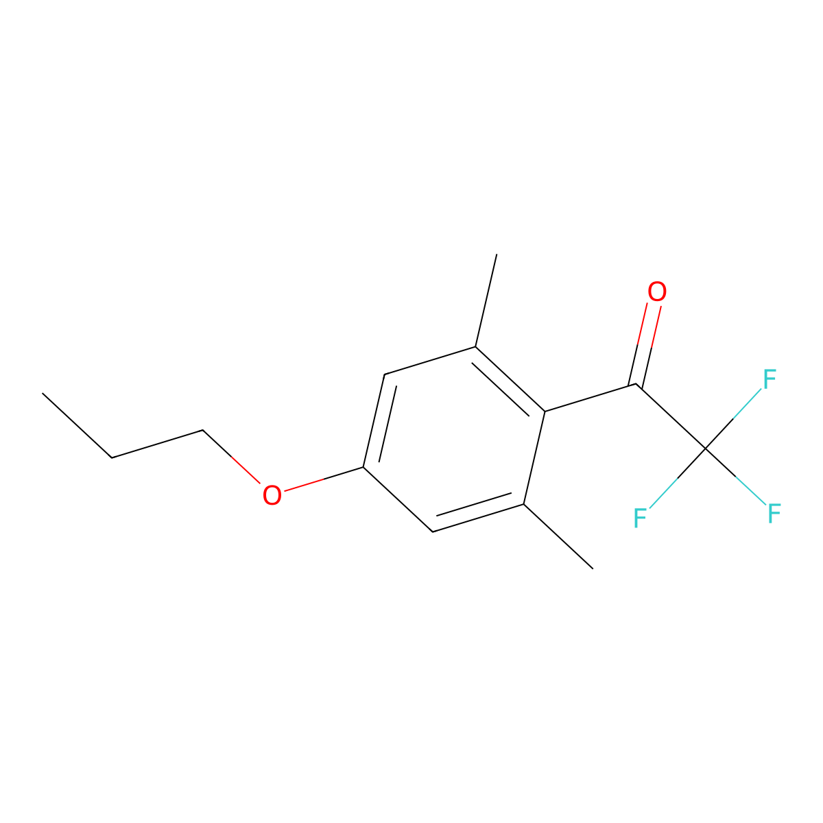 1-(2,6-Dimethyl-4-propoxyphenyl)-2,2,2-trifluoroethanone molecular structure, CAS 1443344-21-5